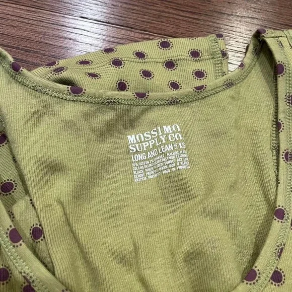 y2k olive green and purple polka dot tank top xs - Picture 3 of 7